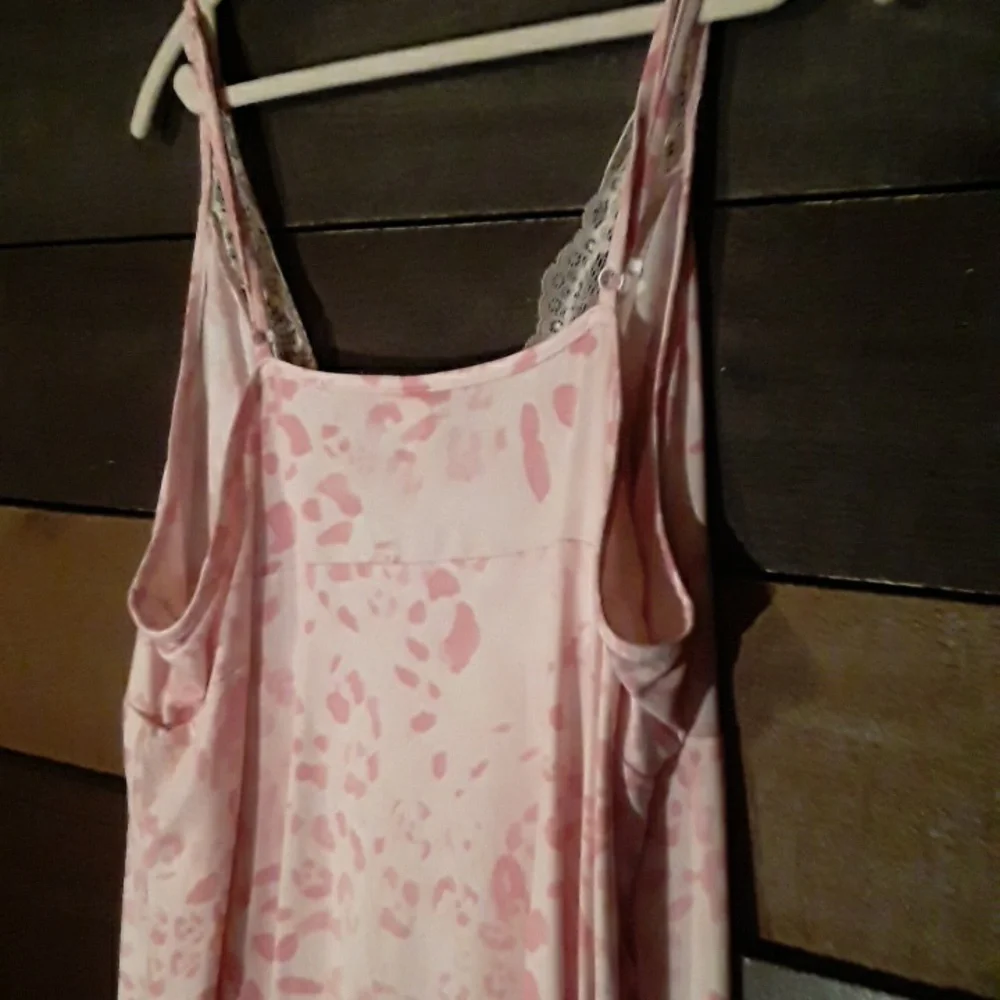 Joyspun 3X Adorable Adj Straps Nightgown Pink Cheetah Print - Picture 12 of 15